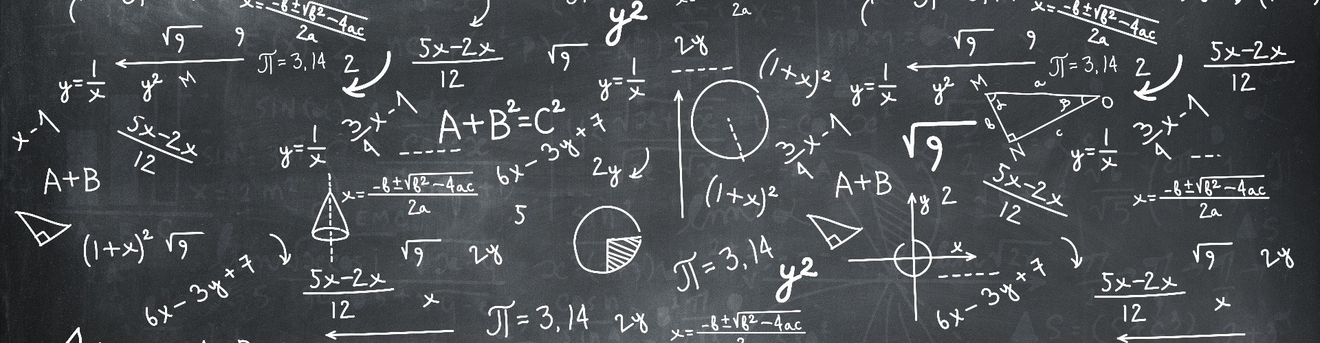 mathematical calculation on blackboard - Banner design
